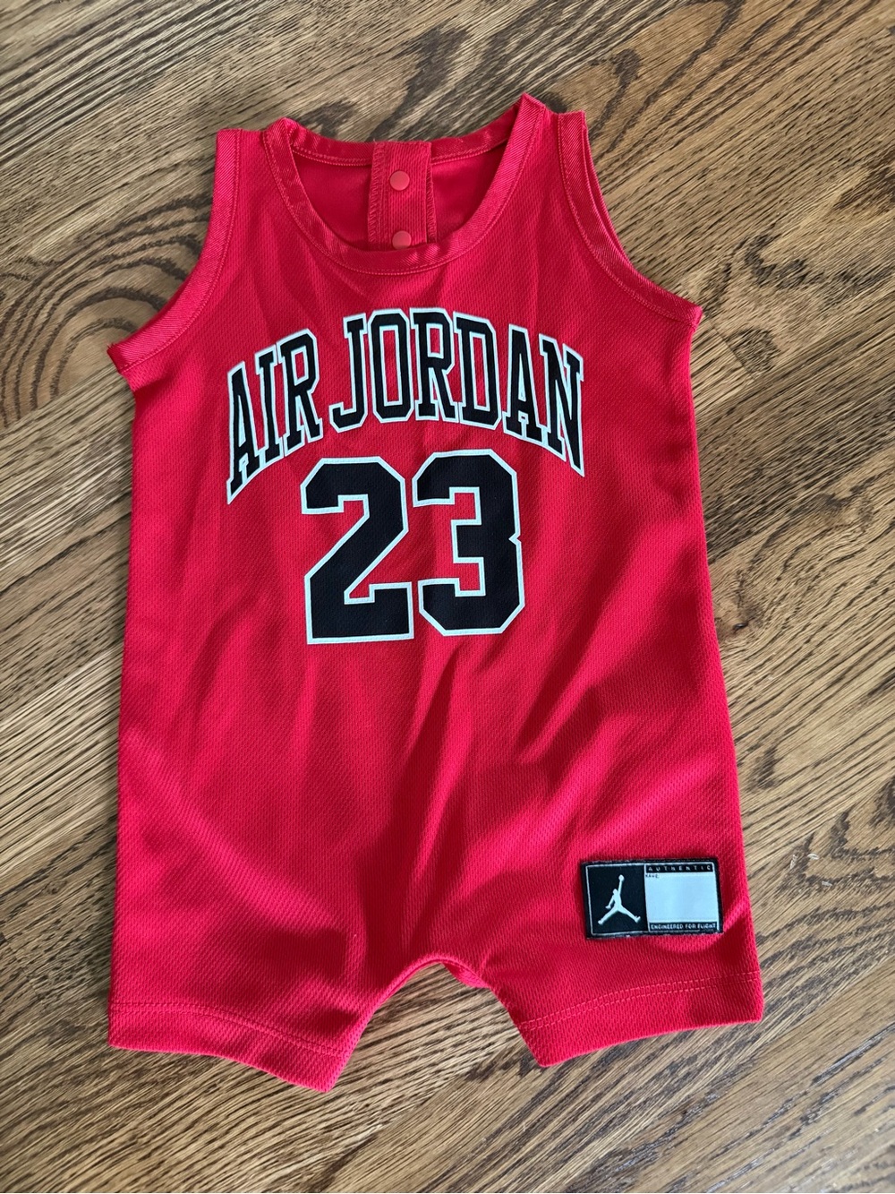 Jordan Red 'Air Jordan 23 Kids Matching Set Romper, NWOT